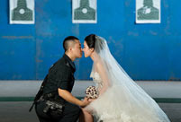 Dressed in uniforms to marry you