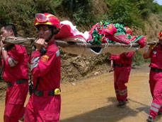 A severely wounded woman rescued