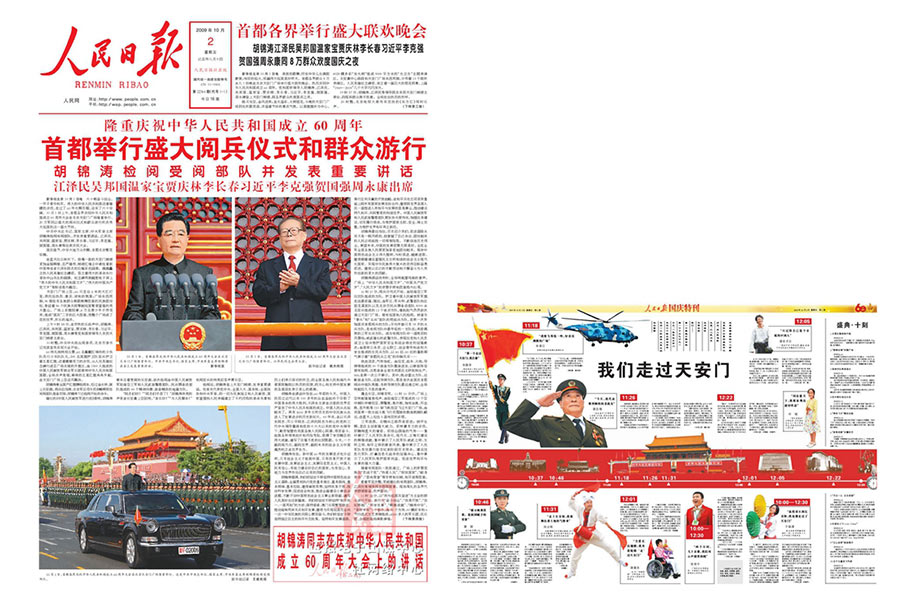 People's Daily witnessed history and recorded 14 military parades