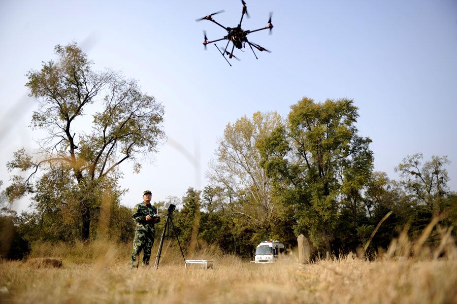 UAV used to prevent fire in ancient buildings