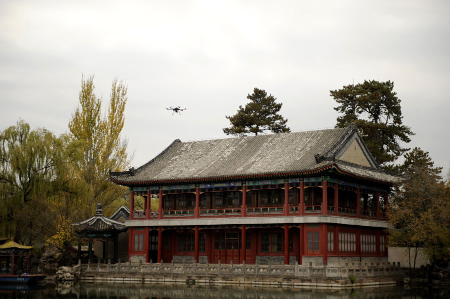 UAV used to prevent fire in ancient buildings