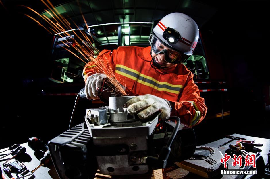 Fire fighters take photos to promote bravery