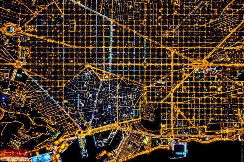 Amazing aerial night view of the world’s most iconic cities