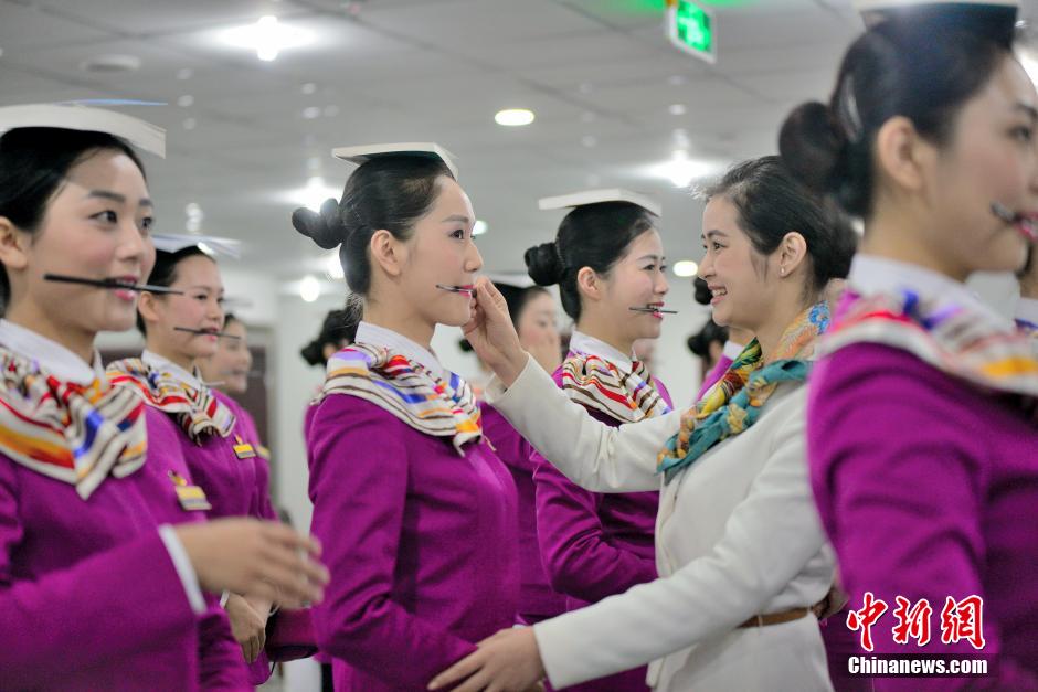 High-speed train stewardesses receive harsh training 