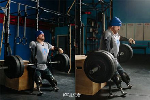 Amputee American soldier goes back to runway after hard training
