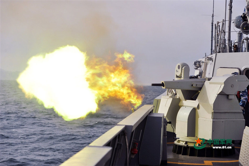 PLA Navy North Sea Fleet conducts training 
