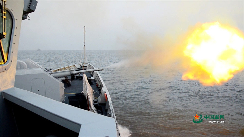 PLA Navy North Sea Fleet conducts training 
