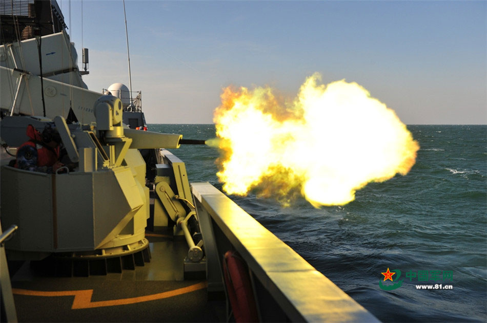 PLA Navy North Sea Fleet conducts training 
