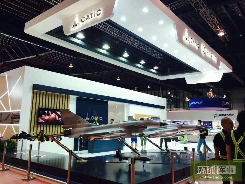 Models of export version of J-10 fighter displayed at Singapore Airshow