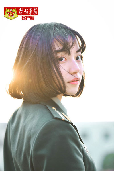 Versatile female soldiers in military camp
