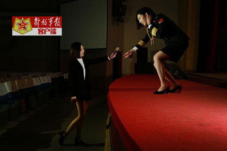 Versatile female soldiers in military camp
