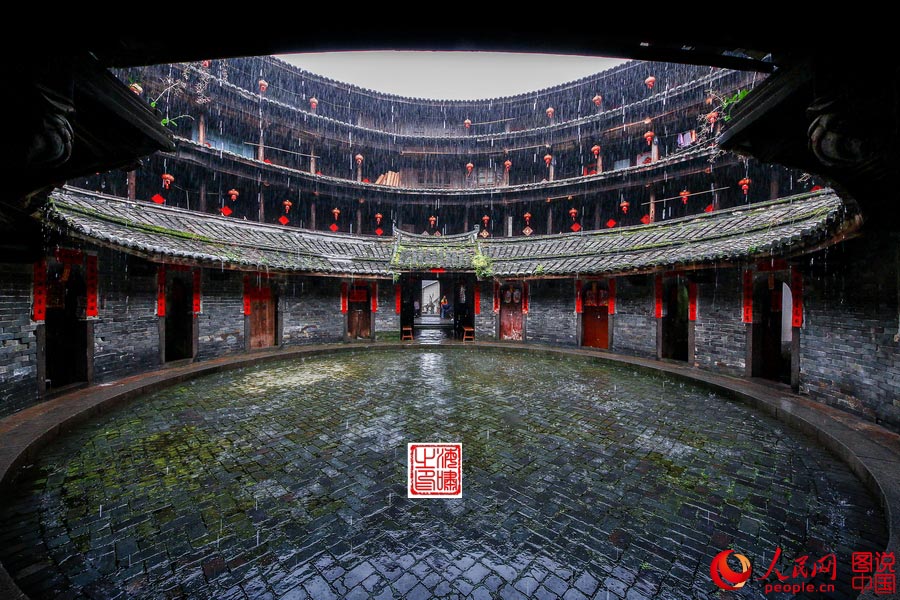 Spectacular view of Fujian Tulou