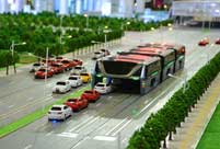 "Straddling bus" starts production in east China