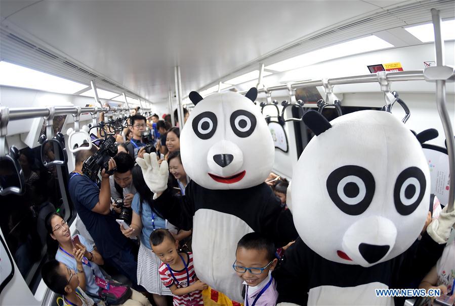 Panda subway train debuts in bear's home province