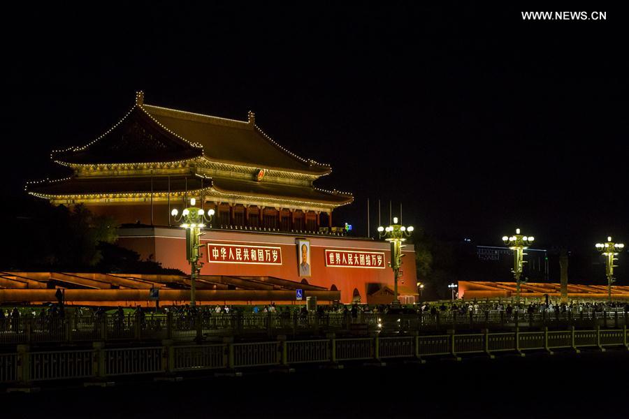 Landscape lighting illuminates Beijing to greet Belt and Road Forum