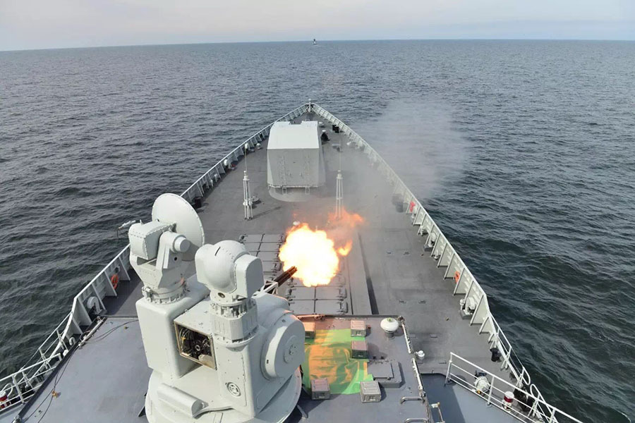 Chinese, Russian warships conduct gun firing exercises in Baltic Sea