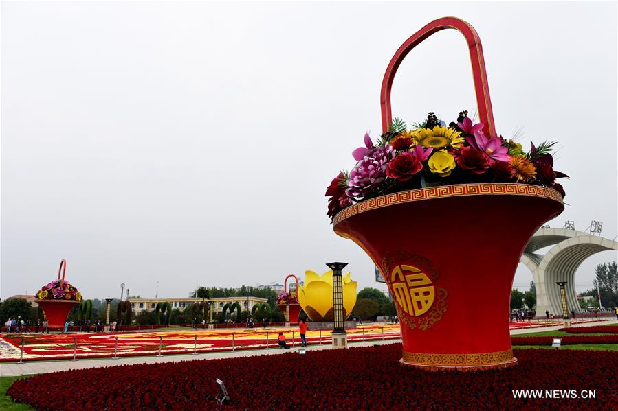 Trade fair for flowers, trees held in central China's Xuchang