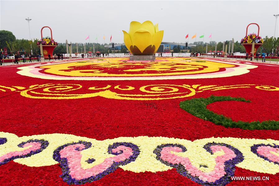 Trade fair for flowers, trees held in central China's Xuchang
