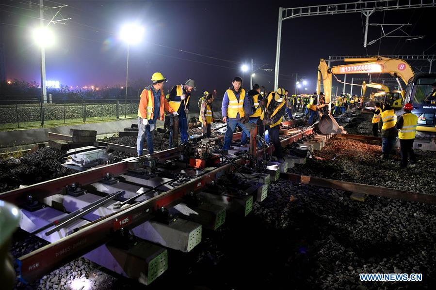 Feidong Railway Station in China's Anhui under transformation