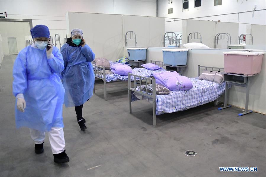 Makeshift hospital ready to receive patients infected with novel coronavirus in Wuhan