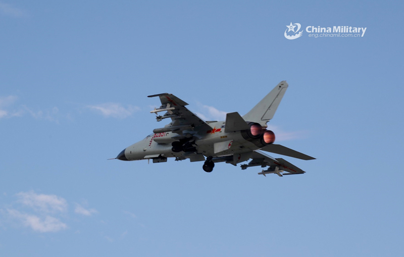 Fighter bombers execute patrol flight