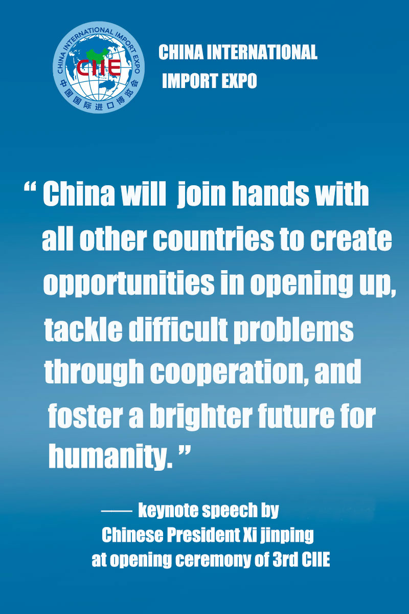 Infographics: keynote speech by Chinese President Xi Jinping at opening ceremony of 3rd CIIE