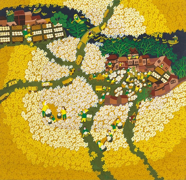 Farmer paintings depict bountiful harvests