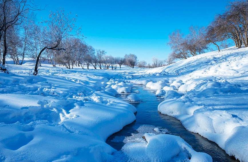 Stunning snow scenery of Mulan Hunting Ground in N China's Hebei
