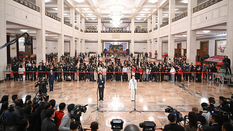 Deputies attend group interview ahead of closing meeting of NPC annual session