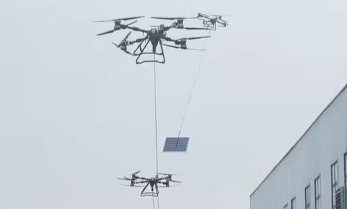 Chinese drones transform solar logistics