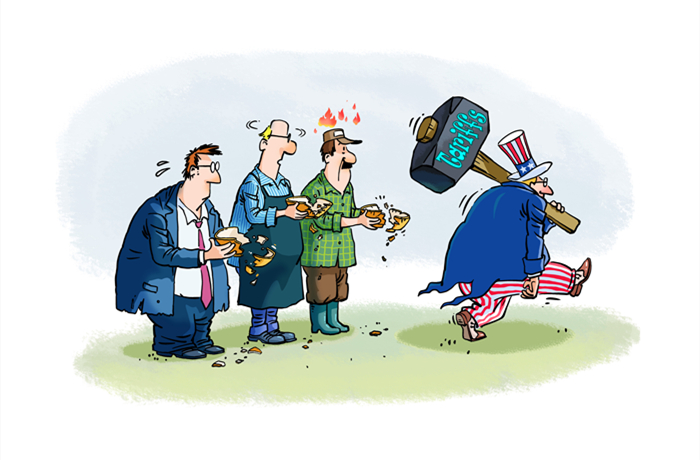 U.S. tariff stick 'smashes rice bowls' of its own citizens