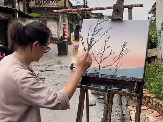 Ink and branches: When nature becomes the brush