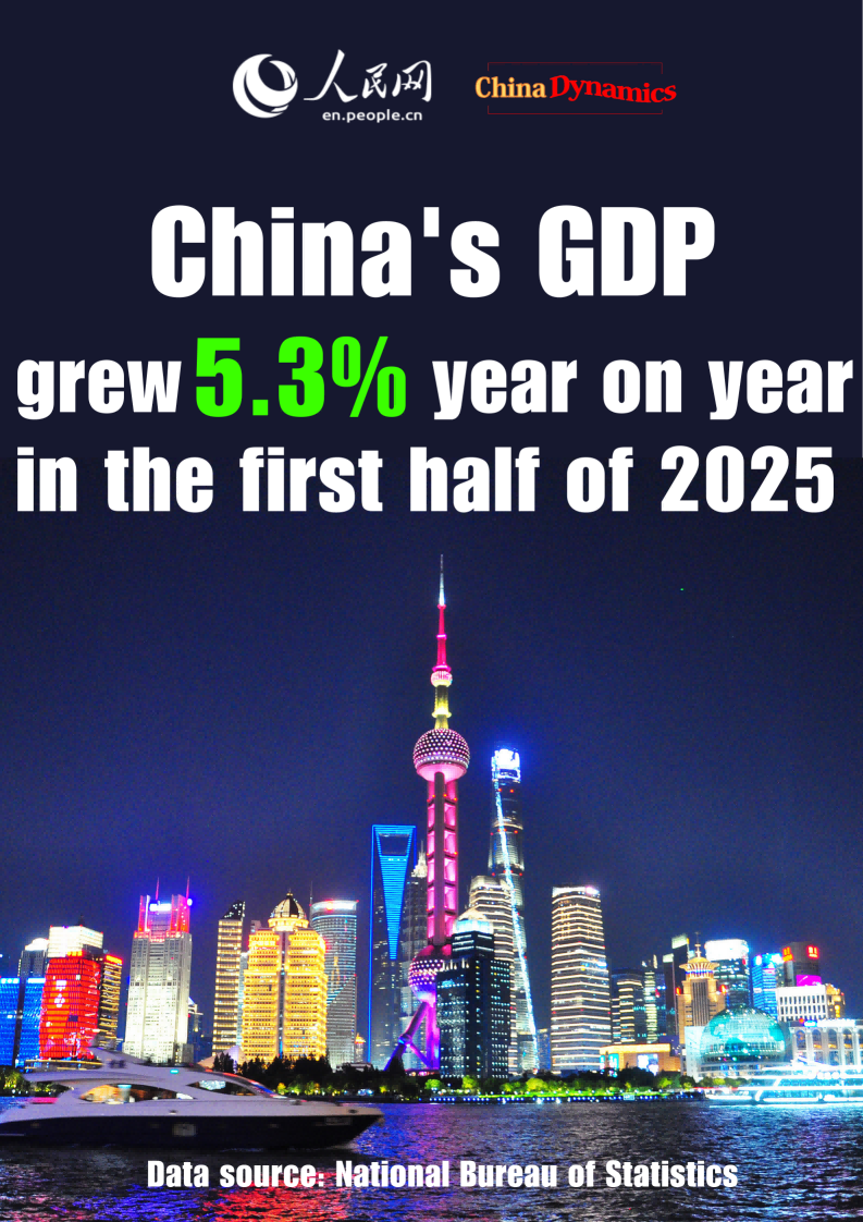China Dynamics: China's GDP expands 5.3 pct year on year in H1