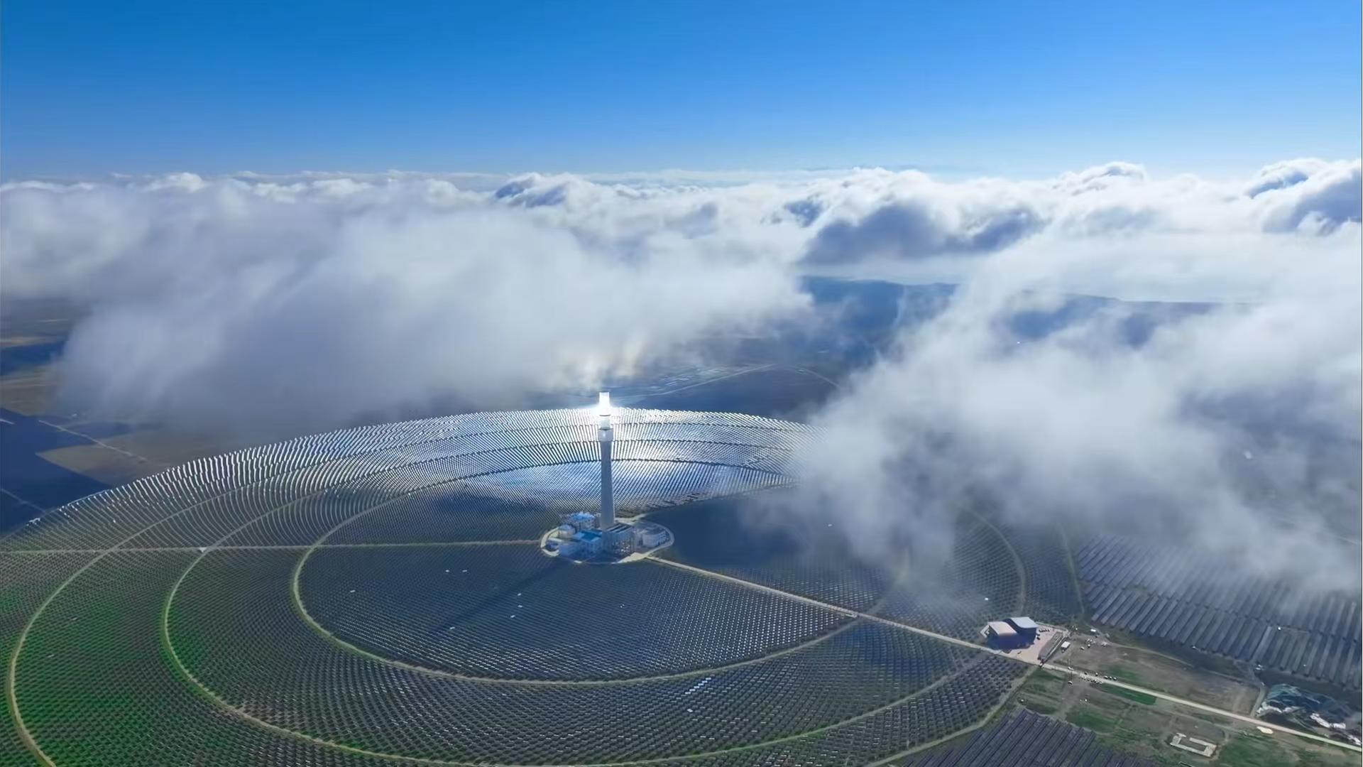 Photovoltaic park in NW China's Qinghai highlights harmony between man and nature