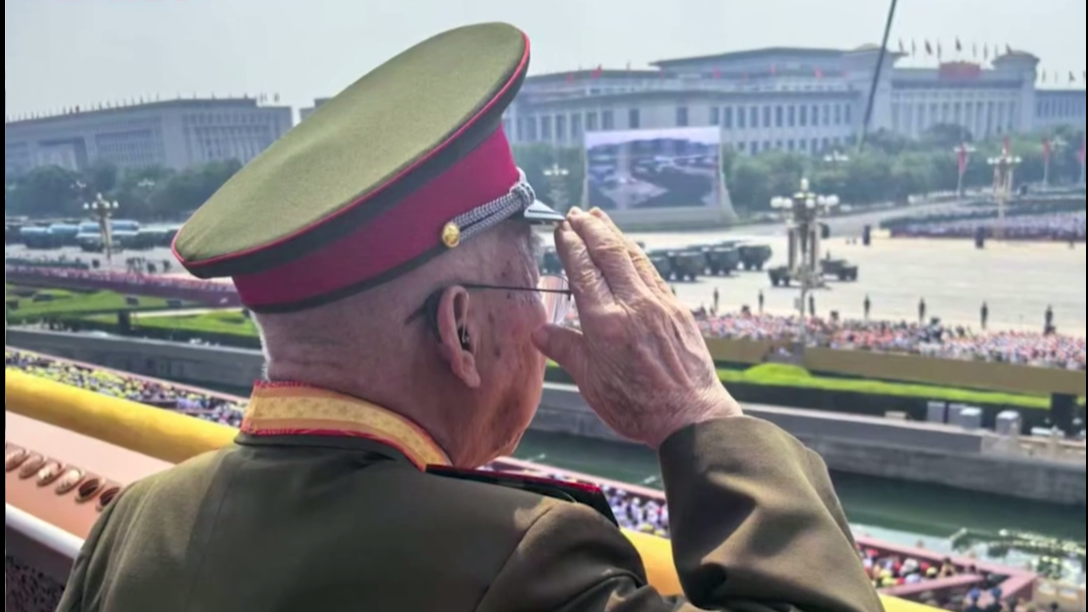 Veterans' salute at military parade touches hearts across social media