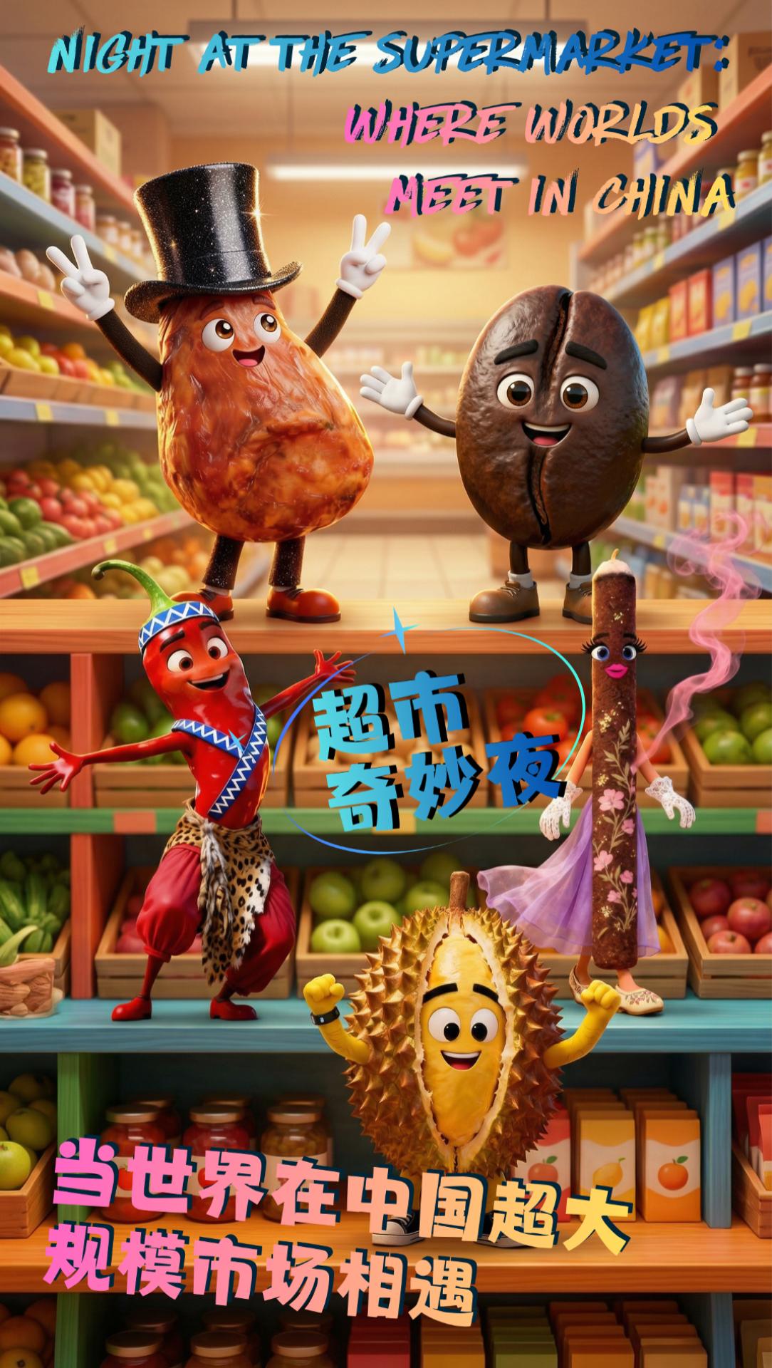 Night at the supermarket: Where global goods meet in China