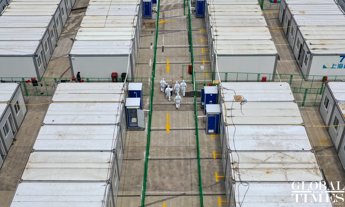 Take a look at the centralized isolation venue at the Pudong Expo Area in Shanghai.Photo: Hu Gong