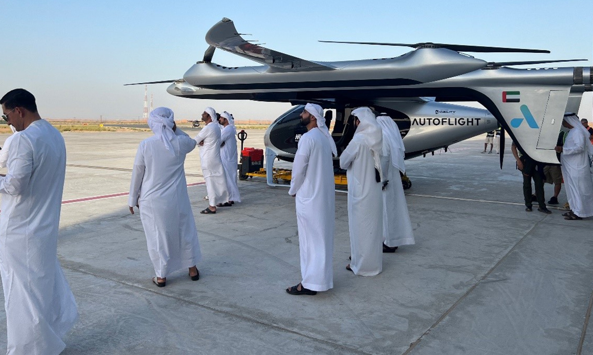 Chinese electric aerial vehicle start-up Autoflight Aviation Technology conducts trial flights of its eVTOL aircraft