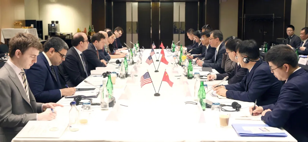 China and the US held their first meeting of intergovernmental dialogue on artificial intelligence (AI) in Geneva on May 14, 2024, local time. Photo: Chinese Foreign Ministry