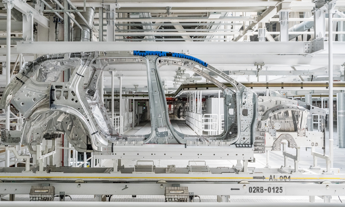 A production corner in NIO Second Advanced Manufacturing Base in Hefei, East China's Anhui Province on April 15, 2024 Photo: Chen Tao/GT