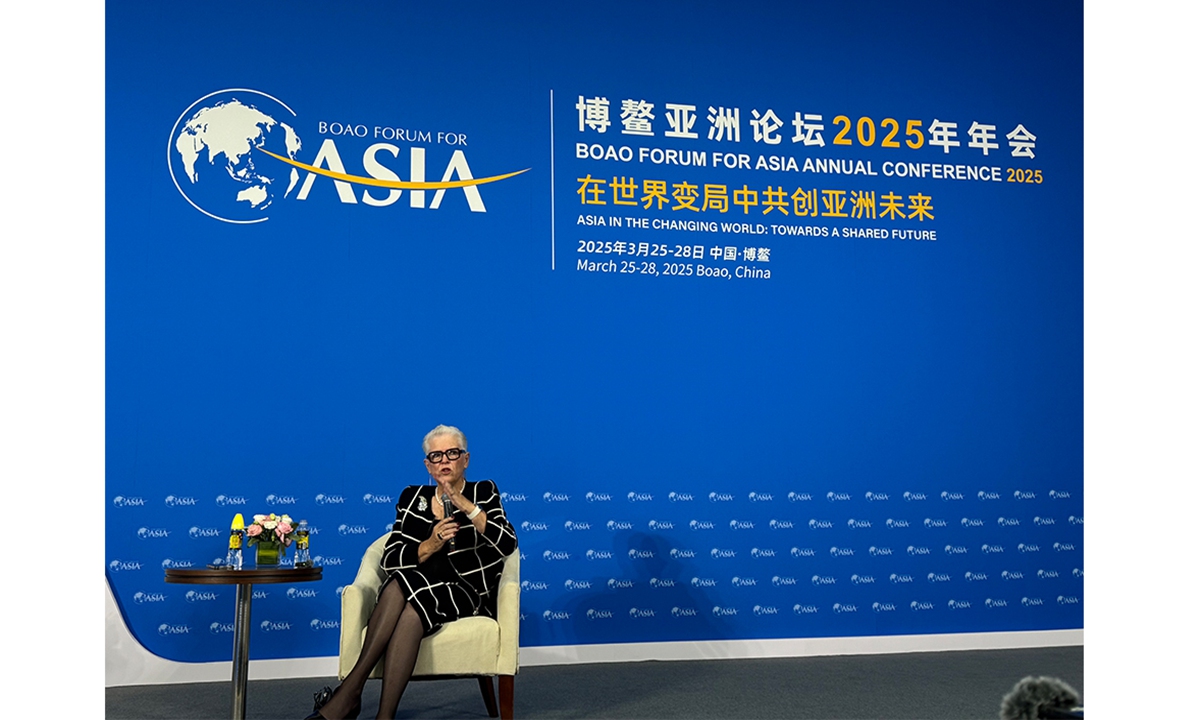Dame Jenny Shipley, former prime minister of New Zealand and board member of the Boao Forum Photo: Liu Yang/GT