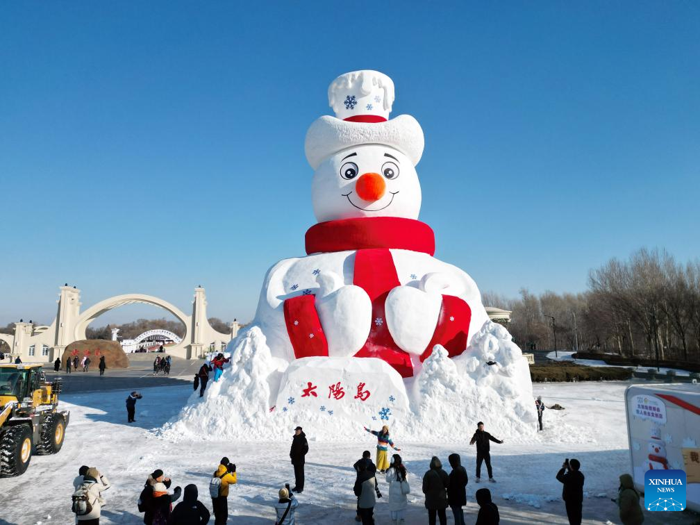 Iconic snow sculpture landscape of 38th Sun Island Int'l Snow Sculpture Art Expo unveiled